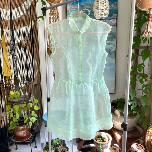 Vintage mint green sheer dress and mint sunglasses bundle - Picture 2 of 8